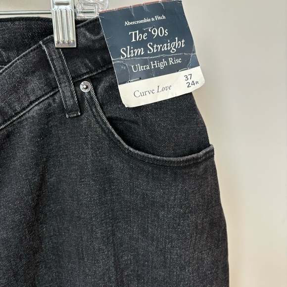 Abercrombie & Fitch The 90’s Slim Straight Ultimate High Rise Jeans Size 24R/37 - Picture 5 of 7